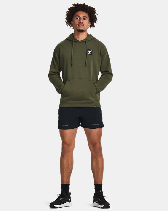 Men's Project Rock Heavyweight Terry Hoodie in Green image number 2